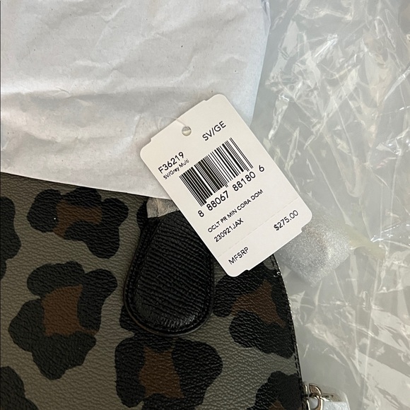 Coach Black and Gray Leopard dome satchel - Picture 2 of 2